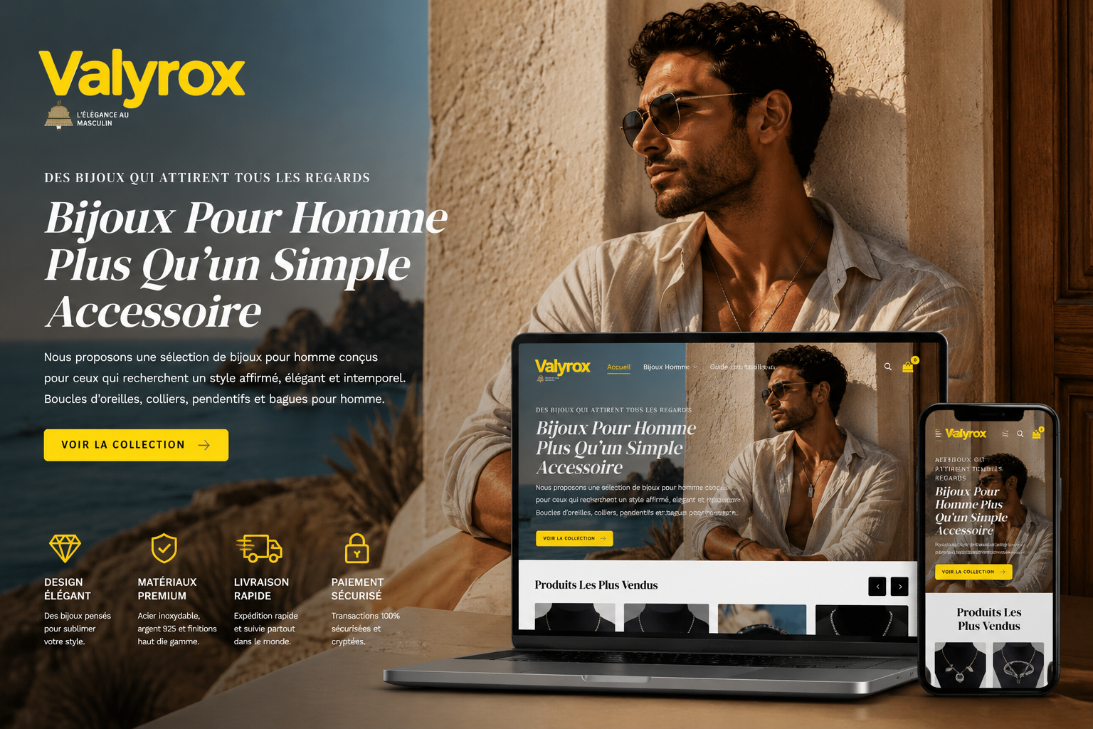 Valyrox, boutique de bijoux pour homme